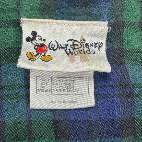 Vintage Walt Disney World Tigger Plaid Flannel Nightshirt Sleep Oversized Green - Picture 4 of 7
